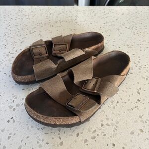 Birkenstock Beige Leather Size 37 Used Condition